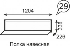 Полка навесная Венеция 29 бодега в Уфе - ufa.ok-mebel.com | фото