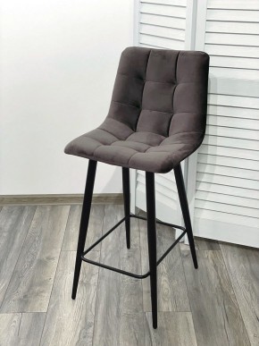 Полубарный стул CHILLI-QB графит #14, велюр / черный каркас (H=66cm) М-City в Уфе - ufa.ok-mebel.com | фото 2