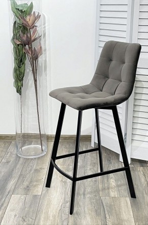 Полубарный стул CHILLI-QB SQUARE графит #14, велюр / черный каркас (H=66cm) М-City в Уфе - ufa.ok-mebel.com | фото 2