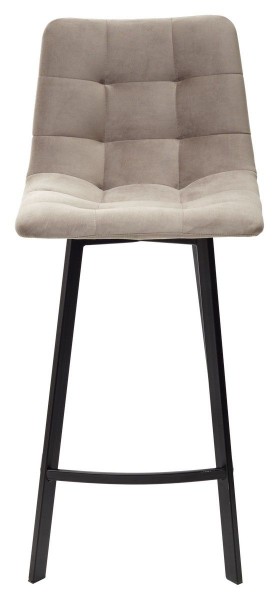 Полубарный стул CHILLI-QB SQUARE латте #25, велюр / черный каркас (H=66cm) М-City в Уфе - ufa.ok-mebel.com | фото