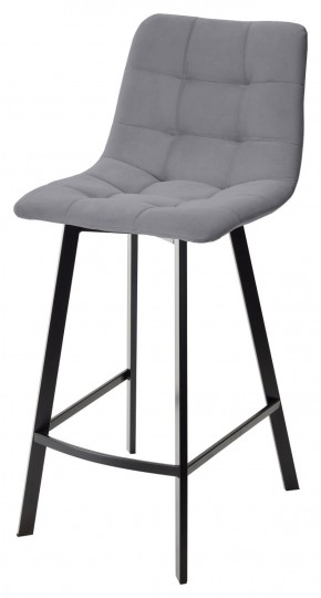 Полубарный стул CHILLI-QB SQUARE серый #27, велюр / черный каркас (H=66cm) М-City в Уфе - ufa.ok-mebel.com | фото
