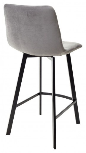 Полубарный стул CHILLI-QB SQUARE светло-серый #26, велюр / черный каркас (H=66cm) М-City в Уфе - ufa.ok-mebel.com | фото 4