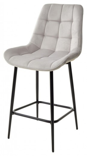 Полубарный стул ХОФМАН, цвет H-09 Светло-серый, велюр / черный каркас H=63cm М-City в Уфе - ufa.ok-mebel.com | фото