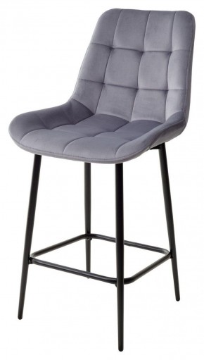 Полубарный стул ХОФМАН, цвет H-14 Серый, велюр / черный каркас H=63cm М-City в Уфе - ufa.ok-mebel.com | фото 1