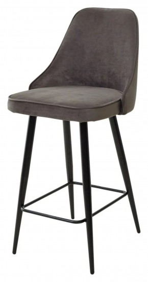 Полубарный стул NEPAL-PB ГРАФИТ #14, велюр/ черный каркас (H=68cm) М-City в Уфе - ufa.ok-mebel.com | фото