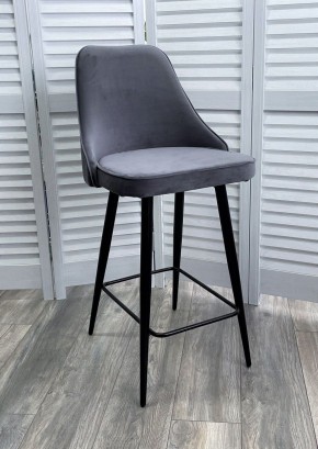 Полубарный стул NEPAL-PB СЕРЫЙ #27, велюр/ черный каркас (H=68cm) М-City в Уфе - ufa.ok-mebel.com | фото 2