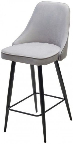 Полубарный стул NEPAL-PB СВЕТЛО- СЕРЫЙ BM-4, велюр/ черный каркас (H=68cm) М-City в Уфе - ufa.ok-mebel.com | фото