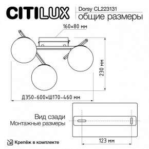 Потолочная люстра Citilux Dorsy CL223131 в Уфе - ufa.ok-mebel.com | фото 11