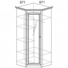 Шкаф угловой №641 "Флоренция" Фасад глухой (угол 871*871) Дуб оксфорд в Уфе - ufa.ok-mebel.com | фото 2