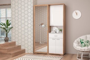 Прихожая Иннэс-4 (ЛДСП дуб крафт золотой/белый глянец) в Уфе - ufa.ok-mebel.com | фото