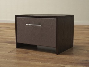 PROxSON Тумба Varna (ЛДСП Венге+экокожа Дуб венге с коричневым) 51x40 в Уфе - ufa.ok-mebel.com | фото