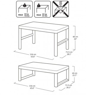 Раскладной стол Лион с регулируемой высотой столешницы (Lyon rattan table) капучино (h400/650) в Уфе - ufa.ok-mebel.com | фото 3