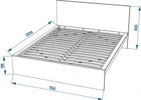 S00975 Варма Сэнг 140 кровать, 156х208х100/38, белый в Уфе - ufa.ok-mebel.com | фото 3