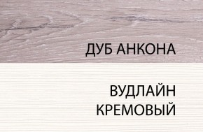 Шкаф 1D, OLIVIA, цвет вудлайн крем/дуб анкона в Уфе - ufa.ok-mebel.com | фото 3