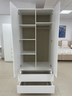 Шкаф 2-ств. с 2 ящиками "Бьянко" в Уфе - ufa.ok-mebel.com | фото 2