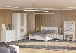 АДЕЛИНА Шкаф 3-х дверный с 2-мя ящ (белый рамух) в Уфе - ufa.ok-mebel.com | фото 3