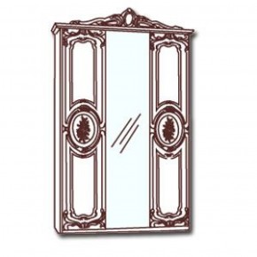 Шкаф 3-х дверный с зеркалами (01.143) Роза (беж) в Уфе - ufa.ok-mebel.com | фото