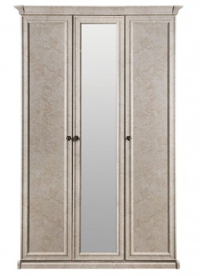 Шкаф 3-х створчатый (2+1) с зеркалом Афина (крем корень) в Уфе - ufa.ok-mebel.com | фото
