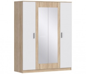 Шкаф 4х дверный с зеркалами Уют СБ-2750/1 (Дуб Сонома/Белый) в Уфе - ufa.ok-mebel.com | фото