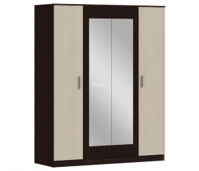 Шкаф 4х дверный с зеркалами Уют СБ-2750/1.Н (Венге/Паллада) в Уфе - ufa.ok-mebel.com | фото