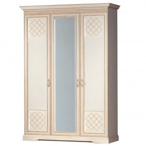 Шкаф для одежды 3-дверный №800 Парма кремовый белый в Уфе - ufa.ok-mebel.com | фото