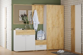 Шкаф для одежды НМ 040.42 "Санти" (Белый/Крафт Золотой) в Уфе - ufa.ok-mebel.com | фото 3