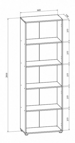 Шкаф книжный Офис ОФ-302К в Уфе - ufa.ok-mebel.com | фото 2