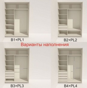 Шкаф-купе 1400 серии SOFT D8+D2+B2+PL4 (2 ящика+F обр.штанга) профиль «Капучино» в Уфе - ufa.ok-mebel.com | фото 4