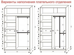 Шкаф-купе 1400 серии SOFT D8+D2+B2+PL4 (2 ящика+F обр.штанга) профиль «Капучино» в Уфе - ufa.ok-mebel.com | фото 5