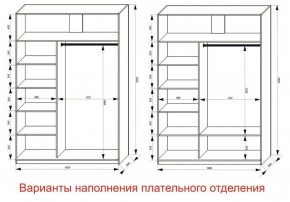 Шкаф-купе 1600 серии SOFT D1+D3+B2+PL1 (2 ящика+1штанга) профиль «Графит» в Уфе - ufa.ok-mebel.com | фото 6