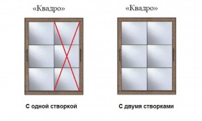 Шкаф-купе №19 Серия 3 Квадро (1700) Ясень Анкор светлый в Уфе - ufa.ok-mebel.com | фото 3