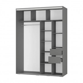 Шкаф-купе Крафт-6 1.6 м ШКК-06 (графит) в Уфе - ufa.ok-mebel.com | фото 2
