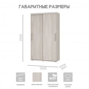 Шкаф-купе ШКК-11 (ясень белый) в Уфе - ufa.ok-mebel.com | фото 7
