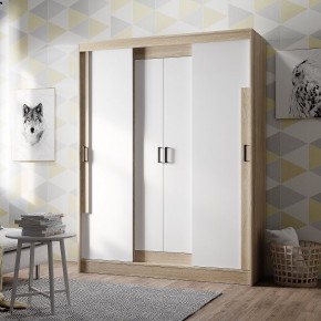 Шкаф-купе Смарт ШКК-06 (дуб сонома/белый) в Уфе - ufa.ok-mebel.com | фото