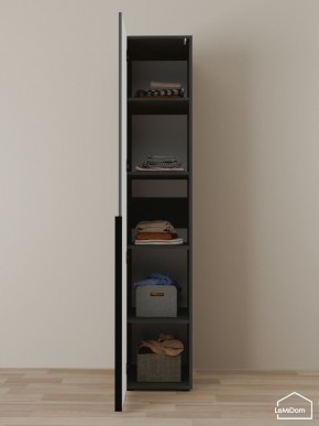 Шкаф Linnea MHR-1-2 2050х400х510 (Графит-М 11.1.25) в Уфе - ufa.ok-mebel.com | фото 4