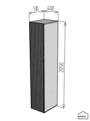 Шкаф Linnea MHR-1-3 2050х400х510 (ДВ-М 11.1.25) в Уфе - ufa.ok-mebel.com | фото 2
