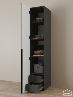 Шкаф Linnea MHR-1-4 2050х400х510 (Графит-М 11.1.25) в Уфе - ufa.ok-mebel.com | фото 6