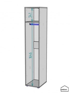 Шкаф Linnea MHR-1PO 2050х400х510 (Белый-М 11.1.2) в Уфе - ufa.ok-mebel.com | фото 3