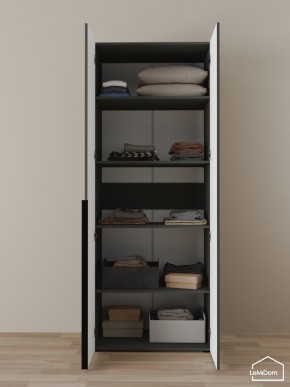 Шкаф Linnea MHR-2-2 2050х800х510 (Графит-М 11.1.25) в Уфе - ufa.ok-mebel.com | фото 4