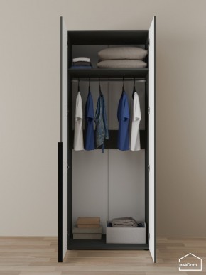 Шкаф Linnea MHR-2 2050х800х510 (Графит-М 11.1.25) в Уфе - ufa.ok-mebel.com | фото 4