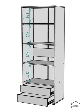 Шкаф Linnea MHR-2-4 2050х800х510 (ДВ-М 11.1.25) в Уфе - ufa.ok-mebel.com | фото 3
