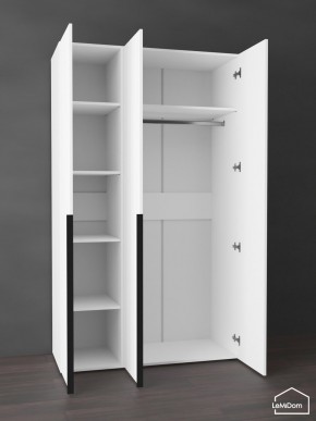 Шкаф Linnea MHR-3-1 2050х1200х510 (Белый-М 11.1.1) в Уфе - ufa.ok-mebel.com | фото 4