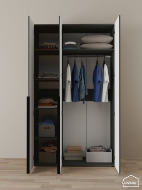 Шкаф Linnea MHR-3-1 2050х1200х510 (Графит-М 11.1.25) в Уфе - ufa.ok-mebel.com | фото 4