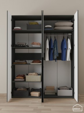 Шкаф Linnea MHR-4-1 2050х1600х510 (Графит-М 11.1.25) в Уфе - ufa.ok-mebel.com | фото 4