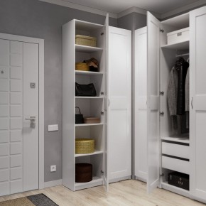 Шкаф МАКС однодверный узкий, цвет белый в Уфе - ufa.ok-mebel.com | фото 4