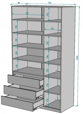 Шкаф Мальта H211 в Уфе - ufa.ok-mebel.com | фото 2