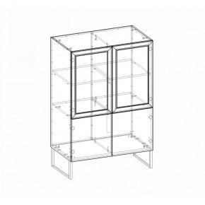 Шкаф низкий (2 стеклодвери) Марсель в Уфе - ufa.ok-mebel.com | фото 4