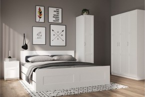 Шкаф ПЕГАС однодверный с рамочным фасадом, цвет белый в Уфе - ufa.ok-mebel.com | фото 4