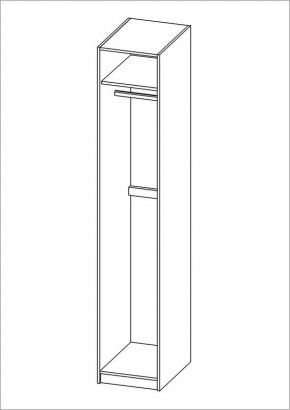 Шкаф ПЕГАС однодверный с рамочным фасадом, цвет Дуб Венге в Уфе - ufa.ok-mebel.com | фото 3