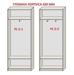 Шкаф распашной серия «ЗЕВС» (PL3/С1/PL2) Серый камень/Небраска натуральный в Уфе - ufa.ok-mebel.com | фото 8